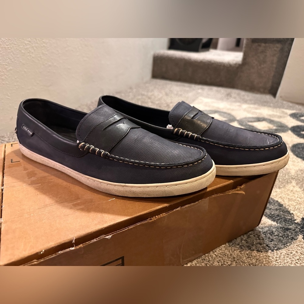 Cole Hann Blue Loafers